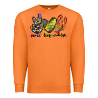 Carrot peace love crawfish mardi gras Premium Sweatshirt - CowGirlArtShop