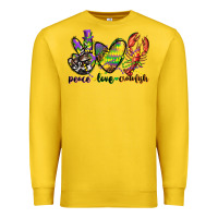Lemon peace love crawfish mardi gras Premium Sweatshirt - CowGirlArtShop