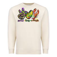 Sandshell peace love crawfish mardi gras Premium Sweatshirt - CowGirlArtShop