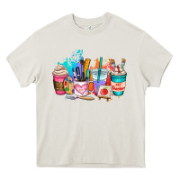 Cream art teacher coffee cup Heavy Core Tee - AdoDesignShop