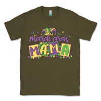 Army Green mardi gras mama Classic Tee - MaliasSmallBusiness