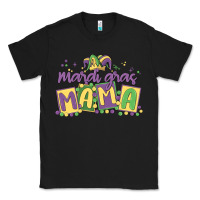 Black mardi gras mama Classic Tee - MaliasSmallBusiness