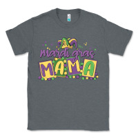 Charcoal Heather mardi gras mama Classic Tee - MaliasSmallBusiness