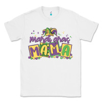 White mardi gras mama Classic Tee - MaliasSmallBusiness