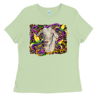 Matcha mardi gras goat fleur de lis Ladies Tee - RanaPortraitStore