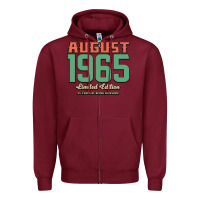 Burgundy August 1965 Limited Edition 55 Years Of Being Awesome Zipper Hoodie - Bettercallsaul