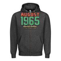 Charcoal Heather August 1965 Limited Edition 55 Years Of Being Awesome Zipper Hoodie - Bettercallsaul