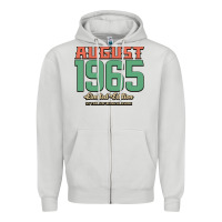 Dove Grey August 1965 Limited Edition 55 Years Of Being Awesome Zipper Hoodie - Bettercallsaul