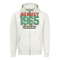 Oatmeal Heather August 1965 Limited Edition 55 Years Of Being Awesome Zipper Hoodie - Bettercallsaul
