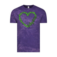 Cloud Purple shamrock heart felling lucky Vintage Tee - MaliasSmallBusiness