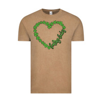Vintage Coffee shamrock heart felling lucky Vintage Tee - MaliasSmallBusiness