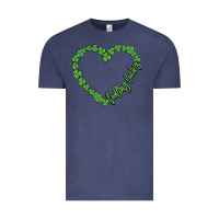 Vintage Denim shamrock heart felling lucky Vintage Tee - MaliasSmallBusiness