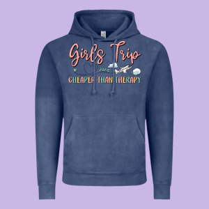 Girls Trip Cheaper Than Therapy Vintage Hoodie Designed By Maliassmallbusiness