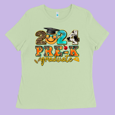 2024 Pre K Graduate Ladies Tee Designed By Adodesignshop