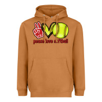 Meerkat Peace love Softball Heavyweight Hoodie - HowdyJamesFarm