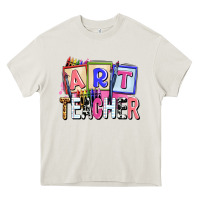 Cream art teacher Heavy Core Tee - AdoDesignShop