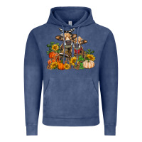 Vintage Denim Fall heifer cows Vintage Hoodie - RanaPortraitStore