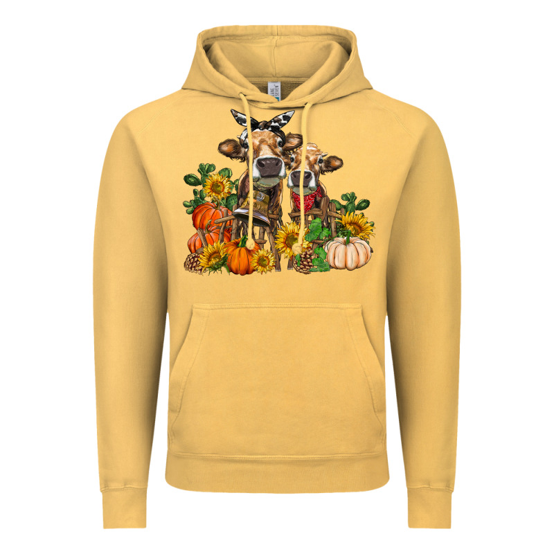 Fall Heifer Cows Vintage Hoodie by RanaPortraitStore | Teevron