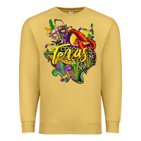 Antique Gold texas map mardi gras Premium Sweatshirt - CowGirlArtShop