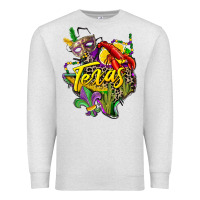 Oatmeal Heather texas map mardi gras Premium Sweatshirt - CowGirlArtShop