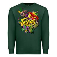 Sports Green texas map mardi gras Premium Sweatshirt - CowGirlArtShop