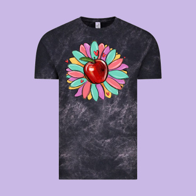 Teacher Apple Vintage Tee Designed By Maliassmallbusiness