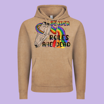 Gender Roles Are Dead Vintage Hoodie Designed By Maliassmallbusiness