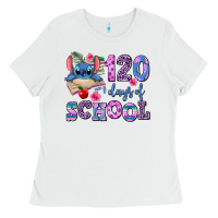 White 120 days of school Ladies Tee - AdoDesignShop