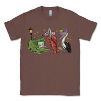 Chestnut mardi gras alligator crawfish pelican Classic Tee - MaliasSmallBusiness