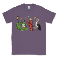 Lavender mardi gras alligator crawfish pelican Classic Tee - MaliasSmallBusiness