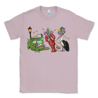 Lilac mardi gras alligator crawfish pelican Classic Tee - MaliasSmallBusiness
