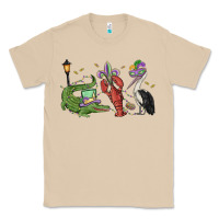 Mushroom mardi gras alligator crawfish pelican Classic Tee - MaliasSmallBusiness