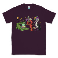 Plum mardi gras alligator crawfish pelican Classic Tee - MaliasSmallBusiness
