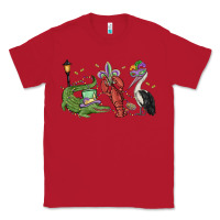 Red mardi gras alligator crawfish pelican Classic Tee - MaliasSmallBusiness