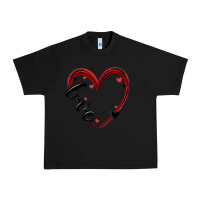 Black valentines day heart Urban Heavy Tee - MaliasSmallBusiness