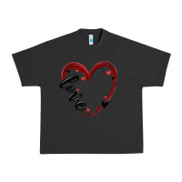 Pigment Black valentines day heart Urban Heavy Tee - MaliasSmallBusiness