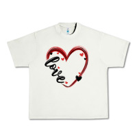 Pistachio valentines day heart Urban Heavy Tee - MaliasSmallBusiness
