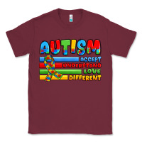 Burgundy autism accept understand love different Classic Tee - JahusDesignShop