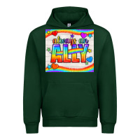 Forest Green Always An Ally Pride LGBTQ+ Tumbler Urban Hoodie - BundleAndBundleShop