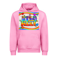 Fuchsia Pink Always An Ally Pride LGBTQ+ Tumbler Urban Hoodie - BundleAndBundleShop