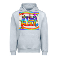 Heather Grey Always An Ally Pride LGBTQ+ Tumbler Urban Hoodie - BundleAndBundleShop
