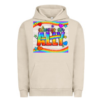 Pigment French Oak Always An Ally Pride LGBTQ+ Tumbler Urban Hoodie - BundleAndBundleShop