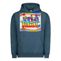 Pigment Midnight Navy Always An Ally Pride LGBTQ+ Tumbler Urban Hoodie - BundleAndBundleShop