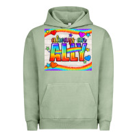 Pigment Oil Green Always An Ally Pride LGBTQ+ Tumbler Urban Hoodie - BundleAndBundleShop