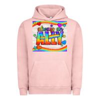 Pigment Salmon Always An Ally Pride LGBTQ+ Tumbler Urban Hoodie - BundleAndBundleShop