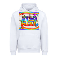 White Always An Ally Pride LGBTQ+ Tumbler Urban Hoodie - BundleAndBundleShop