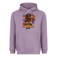 Lavender Messy bun Basketball girl Heavyweight Hoodie - HowdyJamesFarm