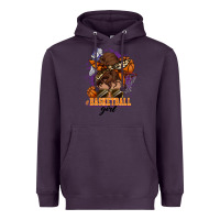 Plum Messy bun Basketball girl Heavyweight Hoodie - HowdyJamesFarm