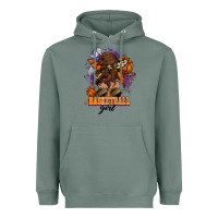 Sage Messy bun Basketball girl Heavyweight Hoodie - HowdyJamesFarm