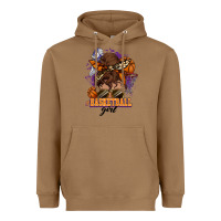 Toasted Coconut Messy bun Basketball girl Heavyweight Hoodie - HowdyJamesFarm